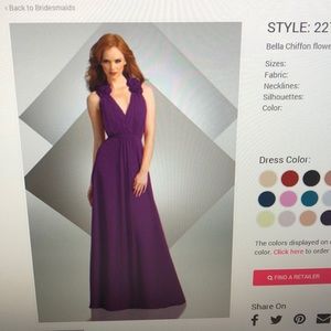 BARI JAY PLUM BRIDESMAID DRESS